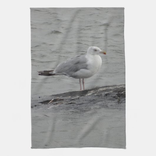 Grote zeemeeuw theedoek (Verticaal)