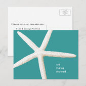 Grote Zeester Verhuizing naar de Kust Aangepaste P Aankondigingskaart (Voorkant / Achterkant)