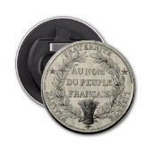 Grote Zegel in Frankrijk Button Flesopener (Voorkant)