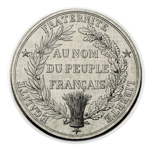  Grote Zegel in Frankrijk Keramische Knop (Voorkant)