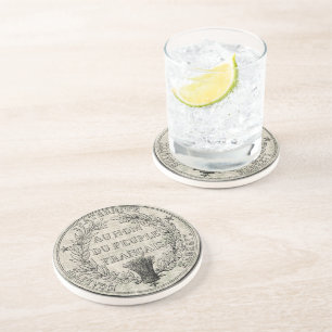 Grote Zegel in Frankrijk Zandsteen Onderzetter