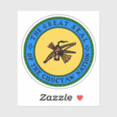 Grote zegel van de Choctaw volkeren, USA Sticker (Vel)