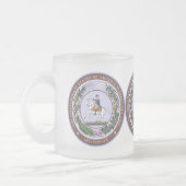 GROTE ZEGEL van de CONFED Frosted 10 oz Glass Mok  (Links)