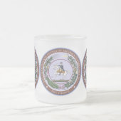 GROTE ZEGEL van de CONFED Frosted 10 oz Glass Mok  (Center)