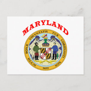 Grote zegel van de deelstaat Maryland Briefkaart