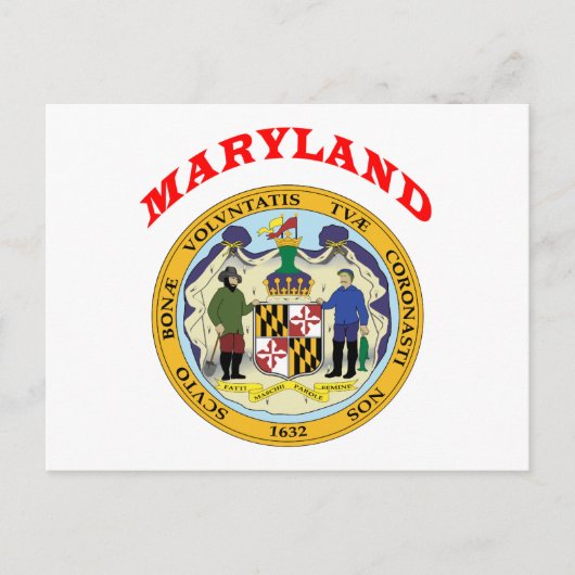 Grote zegel van de deelstaat Maryland Briefkaart (Voorkant)