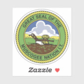 Grote zegel van de Muscogee Creek volkeren, USA Sticker (Vel)