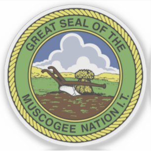 Grote zegel van de Muscogee Creek volkeren, USA Sticker