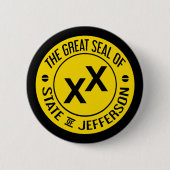 Grote zegel van de staat Jefferson Button Badge (Voorkant)