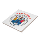 Grote zegel van de staat New Jersey Tegeltje (Zijkant)