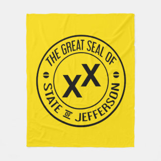 Grote zegelstaat Jefferson Throw Blanket Fleece Deken