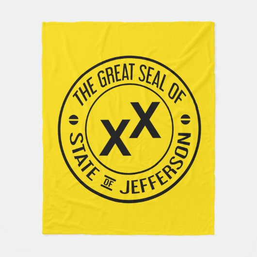 Grote zegelstaat Jefferson Throw Blanket Fleece Deken (Voorkant)