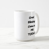 Grote Zegeningen Kom naar me Vandaag koffie mok (Voorkant rechts)