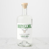 Grote zelfgemaakte Boozy Eggnog Fles Label Likeurfles Etiket (Voorkant)