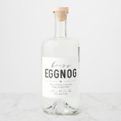 Grote zelfgemaakte Boozy Eggnog Fles Label Likeurfles Etiket (Voorkant)