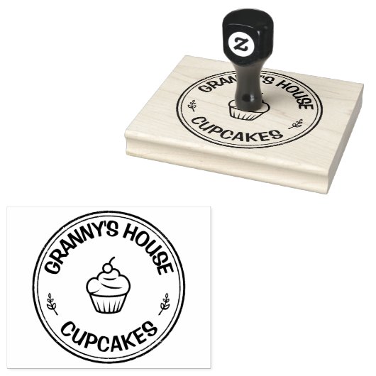 Grote zelfgemaakte food bakkerij gepersonaliseerde rubberstempel (Gestempeld)