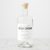 Grote zelfgemaakte Irish Cream Likeur Bottle Label Likeurfles Etiket (Voorkant)