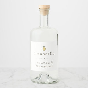Grote zelfgemaakte Limoncello Gift Label Likeurfles Etiket