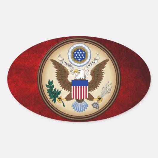 GROTE ZETEL VAN DE VERENIGDE STATEN OVALE STICKER (Voorkant)