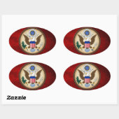 GROTE ZETEL VAN DE VERENIGDE STATEN OVALE STICKER (Vel)