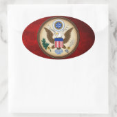 GROTE ZETEL VAN DE VERENIGDE STATEN OVALE STICKER (Tas)