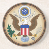 GROTE ZETEL VAN DE VERENIGDE STATEN ZANDSTEEN ONDERZETTER (Voorkant)