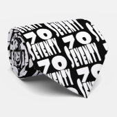 Grote zeventig in grote letters BIG 70 Stropdas (Opgerold)
