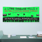 Grote ziekte van Lyme doodt protestbord Spandoek (Beurs)