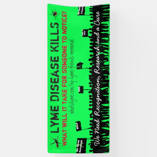 Grote ziekte van Lyme doodt protestbord Spandoek (Verticaal)