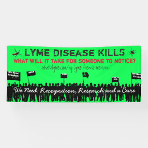 Grote ziekte van Lyme doodt protestbord Spandoek