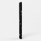 Grote zilveren sterren op zwarte, witte scriptnaam Case-Mate iPhone case (Achterkant/rechts)