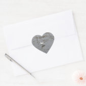 Grote Zilverreiger Hart Sticker (Envelop)