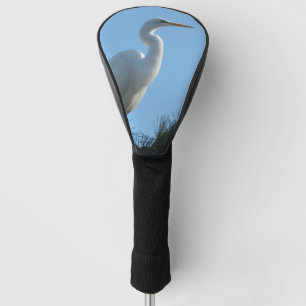 Grote Zilverreiger in zonnig Florida Golfheadcover