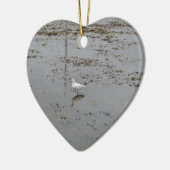 Grote Zilverreiger Keramisch Ornament (Links)