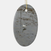 Grote Zilverreiger Keramisch Ornament (Rechts)