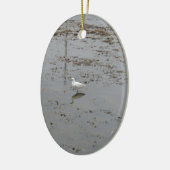 Grote Zilverreiger Keramisch Ornament (Links)