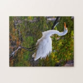 Grote Zilverreiger Louisiana. Legpuzzel (Horizontaal)