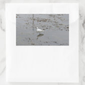 Grote Zilverreiger Rechthoekige Sticker (Tas)
