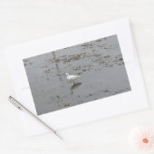 Grote Zilverreiger Rechthoekige Sticker (Envelop)