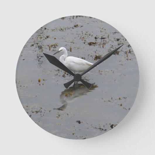 Grote Zilverreiger Ronde Klok (Voorkant)
