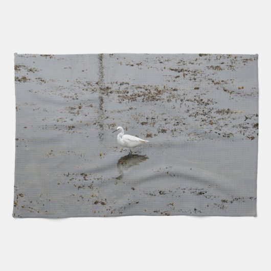 Grote Zilverreiger Theedoek (Horizontaal)