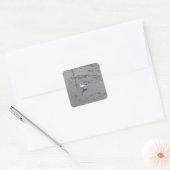 Grote Zilverreiger Vierkante Sticker (Envelop)