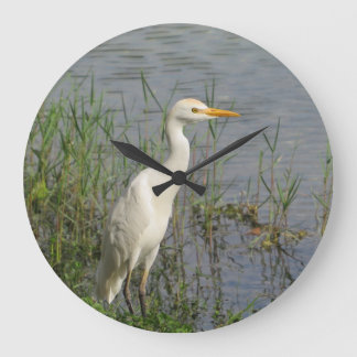 Grote Zilverreiger Wildlife Wandklok – Florida Wet