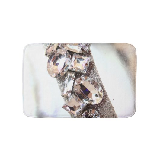 Grote zilverrohinestonen badmat (Voorkant)