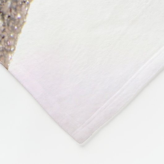 Grote zilverrohinestonen fleece deken (Hoek)