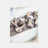 Grote zilverrohinestonen fleece deken (Voorkant)
