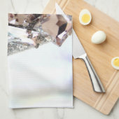 Grote zilverrohinestonen theedoek (Quarter Fold)