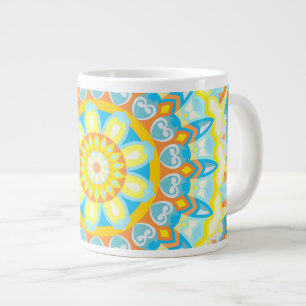 Grote Zomer Mandala Helder Boho Oversized Koffie Koffiekop