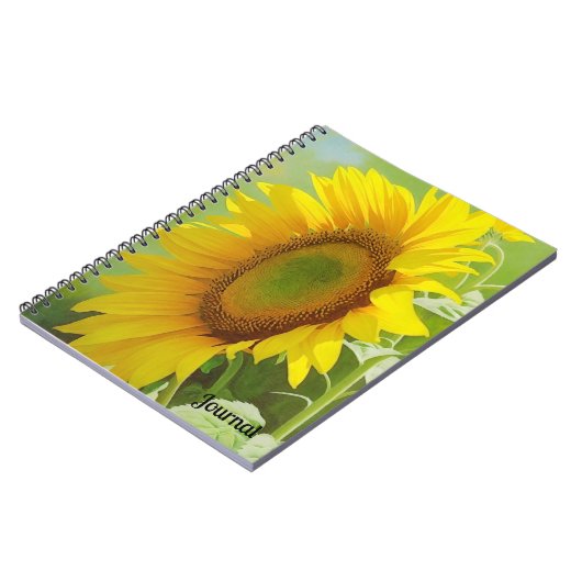 Grote Zonnebloem Art Garden Journal Notitieboek (Linkerzijde)