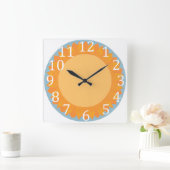 Grote zonnebloem, bloemwandklokken vierkante klok (Huis)